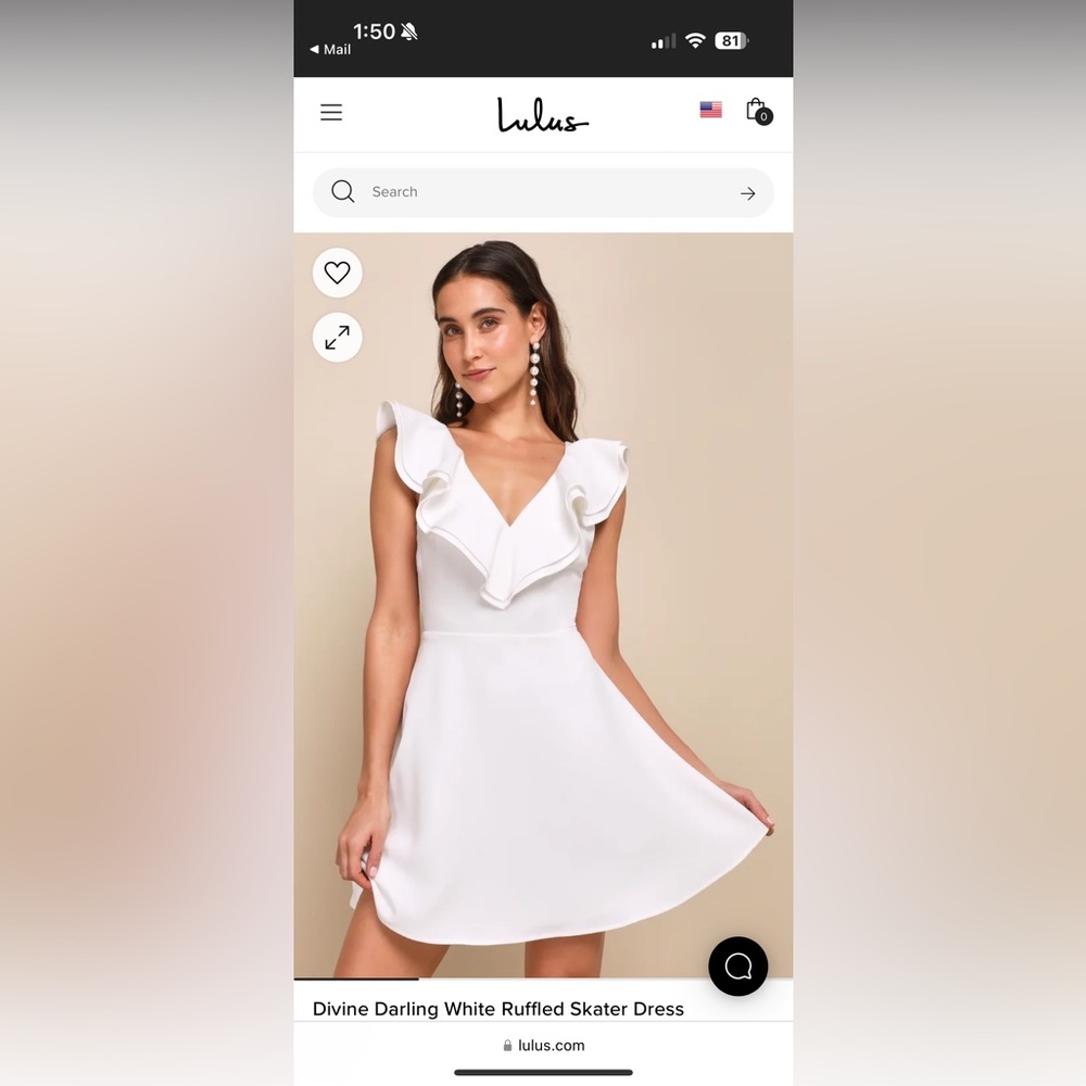 Lulus Divine Darling White Ruffled Skater Dress